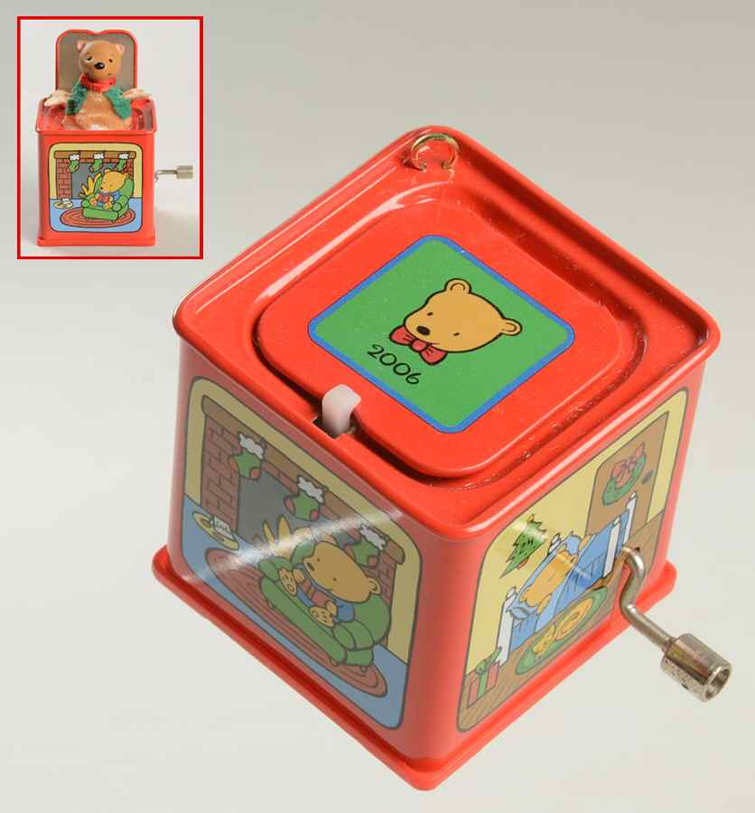 Jack-In-The-Box Memories Pop Goes The Teddy - Boxed by Hallmark Gold Crown-1