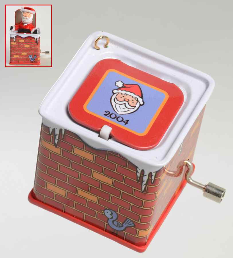 Jack-In-The-Box Memories Pop Goes The Santa - Boxed by Hallmark Gold Crown-1