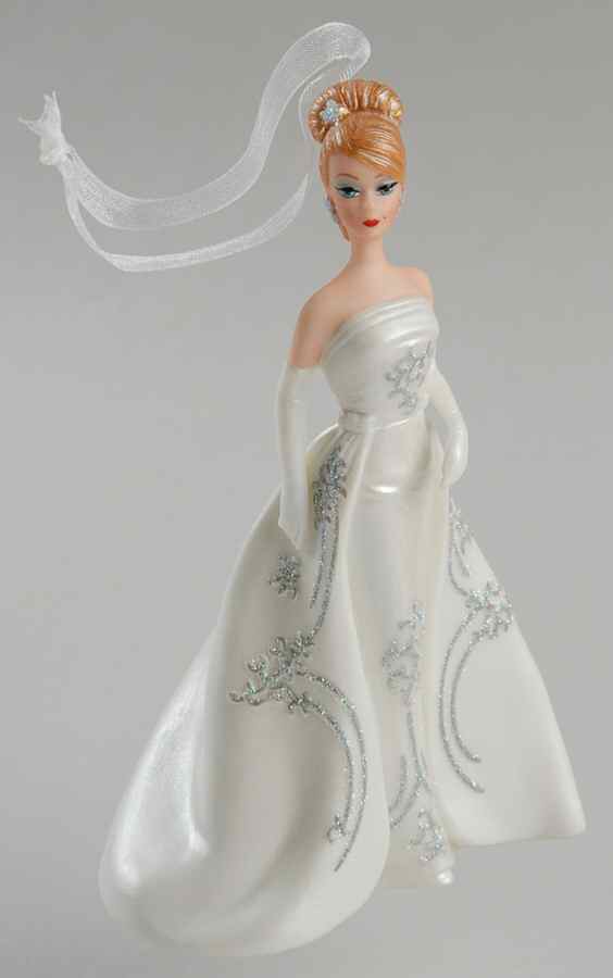 Barbies:Club Porcelain Joyeux Barbie - Boxed by Hallmark Gold Crown-1