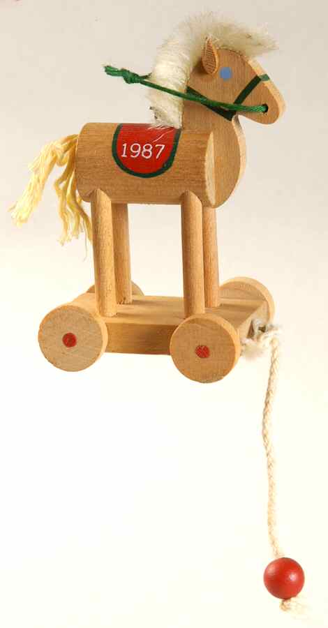 Nostalgic Childhood Wooden Horse-1987 - Boxed by Hallmark Gold Crown-1