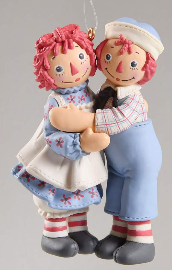 Raggedy Ann & Andy Holiday Hug - Boxed by Hallmark Gold Crown-1