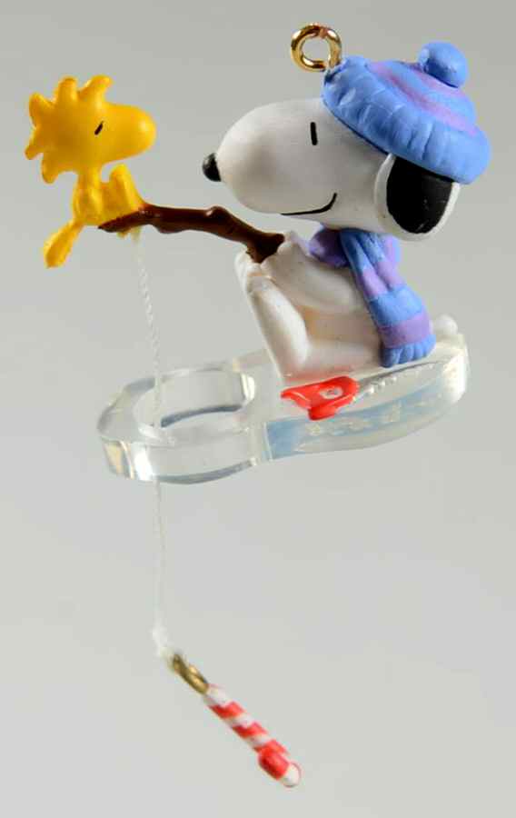 Winter Fun with Snoopy-Miniature 2006 - Ice Fishing #9 - Boxed by Hallmark Gold Crown-1