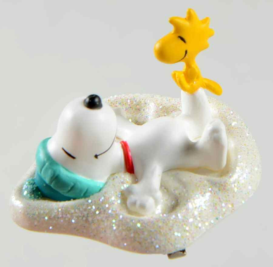 Winter Fun with Snoopy-Miniature 2003 - Snow Angels #6 - Boxed by Hallmark Gold Crown-1
