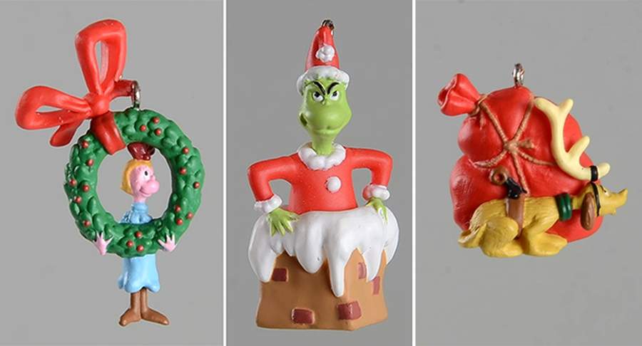 How the Grinch Stole Christmas 1999-Merry Grinch-Mas/Mini-Set Of 3 - Boxed by Hallmark Gold Crown-1