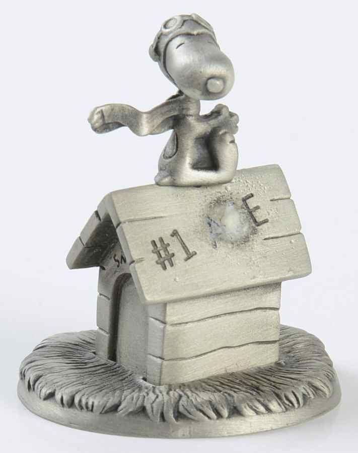 Peanuts Pewter Figurines Flying High - No Box by Hallmark Gold Crown-1