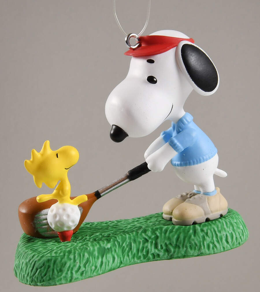 Spotlight on Snoopy 2019-Golfer Snoopy - Boxed by Hallmark Gold Crown-1