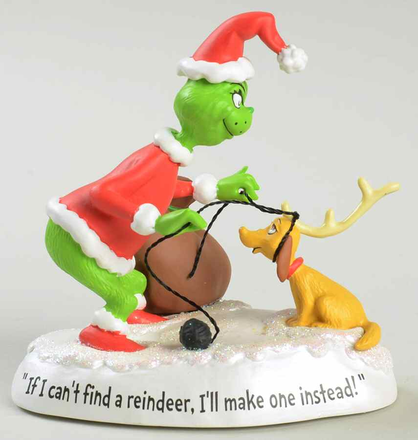 Dr. Seuss Collection Max The Reindeer - With Box by Hallmark Gold Crown-1