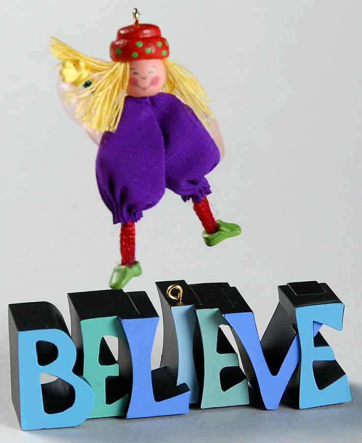 Paintbox Pixies-Miniature Believe - Boxed by Hallmark Gold Crown-1