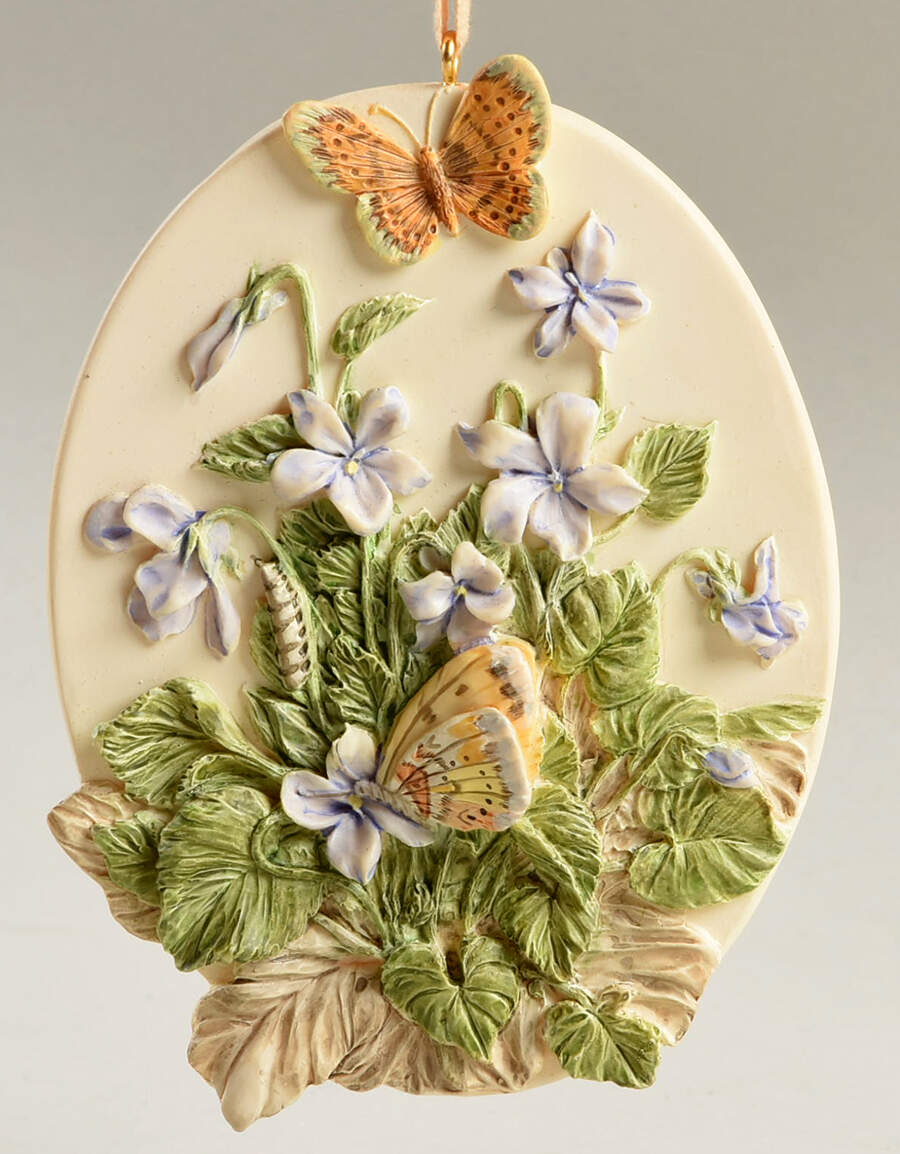 Nature's Sketchbook Violets And Butterflies - Boxed by Hallmark Gold Crown-1