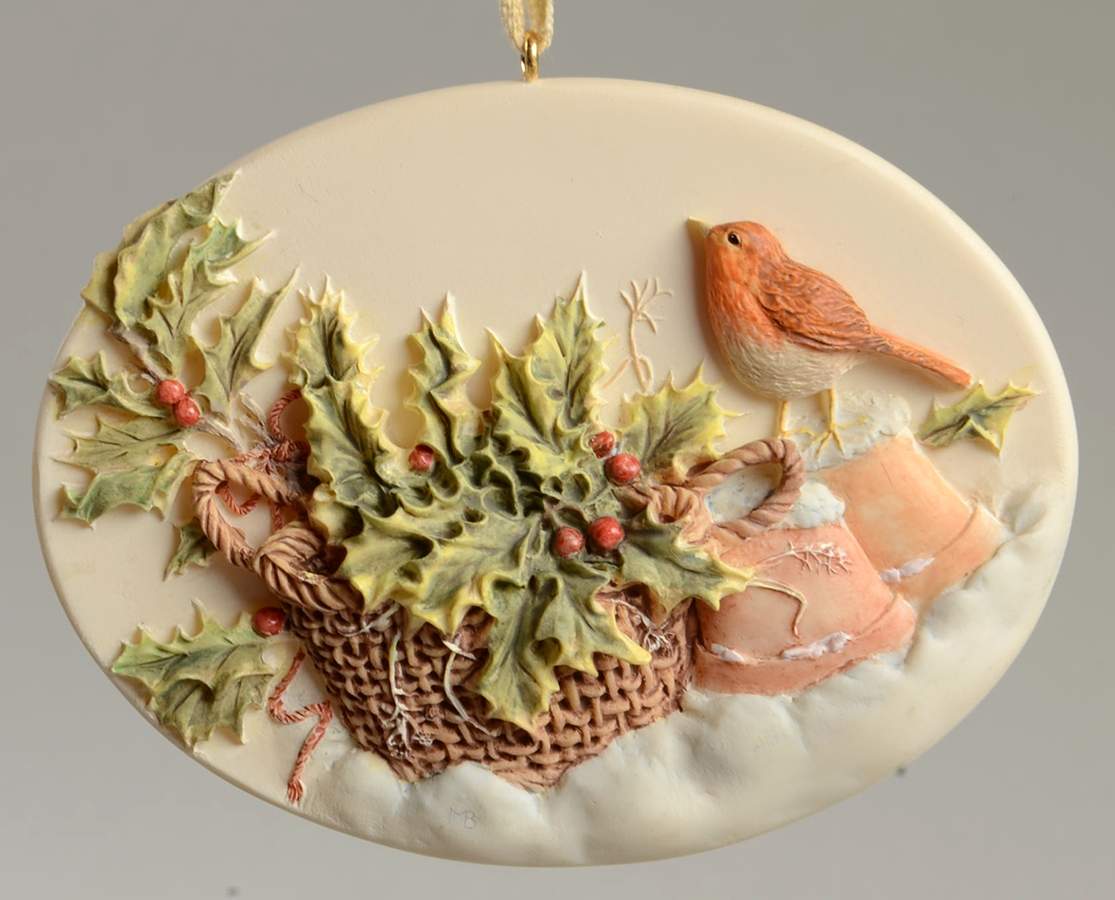 Nature's Sketchbook The Holly Basket - Boxed by Hallmark Gold Crown-1