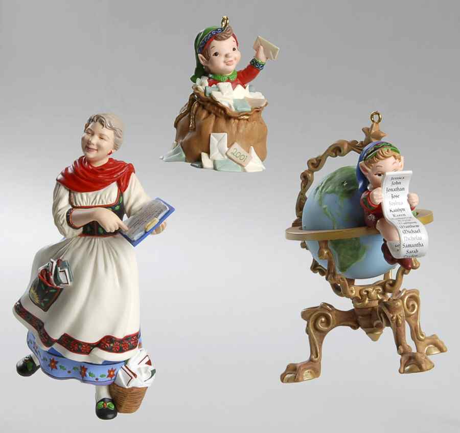 Night Before the Night Before Christmas Lettera, Globus & Mrs Claus - No Box by Hallmark Gold Crown-1