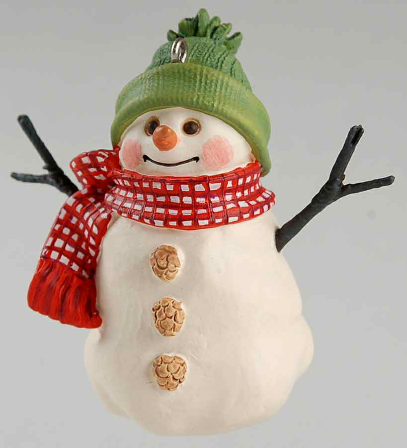 The Snowmen of Mitford Snowman Of Mitford-Green Hat - No Box by Hallmark Gold Crown-1