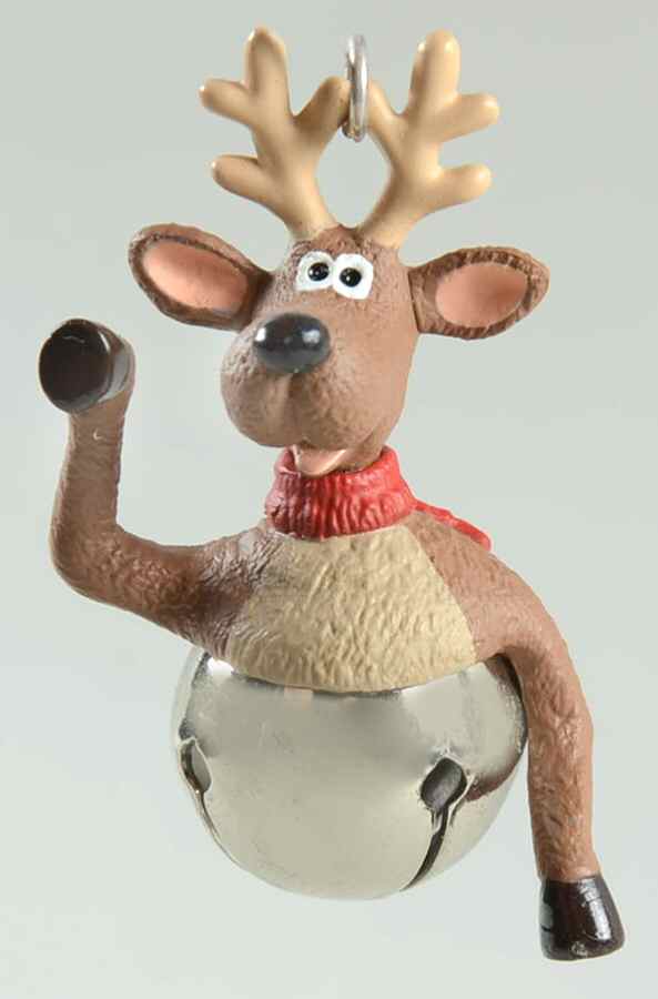 Christmas Bells-Minature 2000-Christmas Bells-Reindeer - Boxed by Hallmark Gold Crown-1