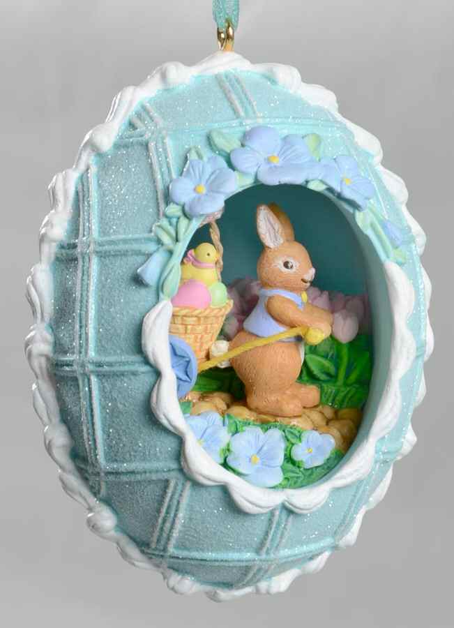 Peekaboo Ornaments Wheely Wonderful Easter - Boxed by Hallmark Gold Crown-1