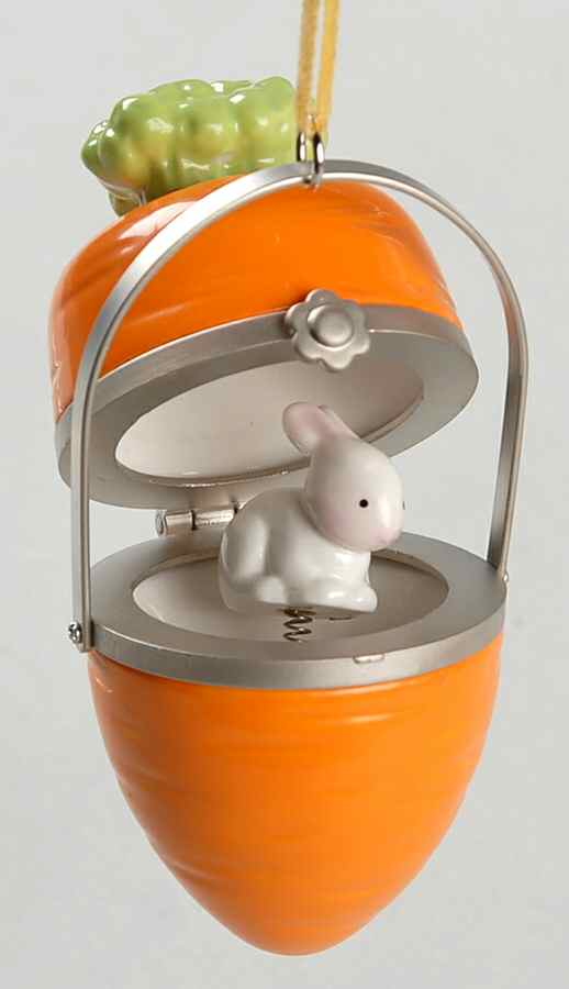 2004 Hallmark Easter Ornaments Hinged Box,Bunny Found A Carrot - No Box by Hallmark Gold Crown-1