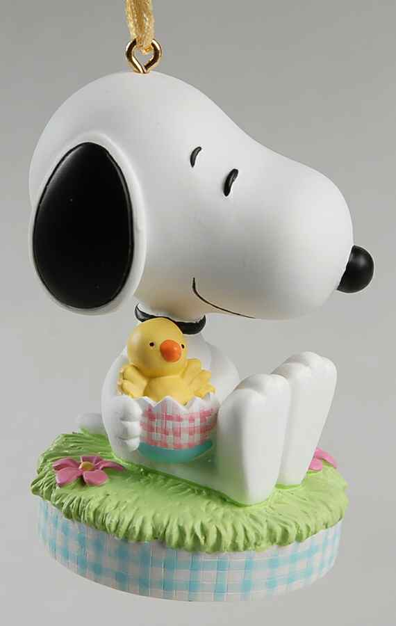 Peanuts Easter Ornaments A New Friend - Snoopy - Boxed by Hallmark Gold Crown-1