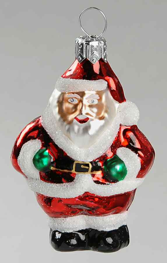 Lil Blown Glass Collection Li'l Santa - No Box by Hallmark Gold Crown-1