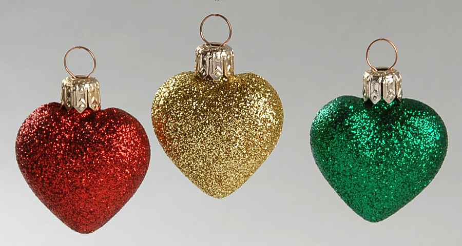 Lil Blown Glass Collection Li'l Hearts-Set Of 3 - Boxed by Hallmark Gold Crown-1