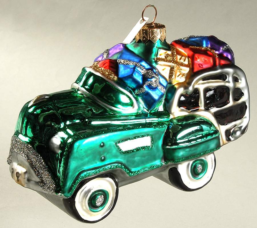 Blown Glass Ornaments 1955 Murray Ranch Wagon - Boxed by Hallmark Gold Crown-1