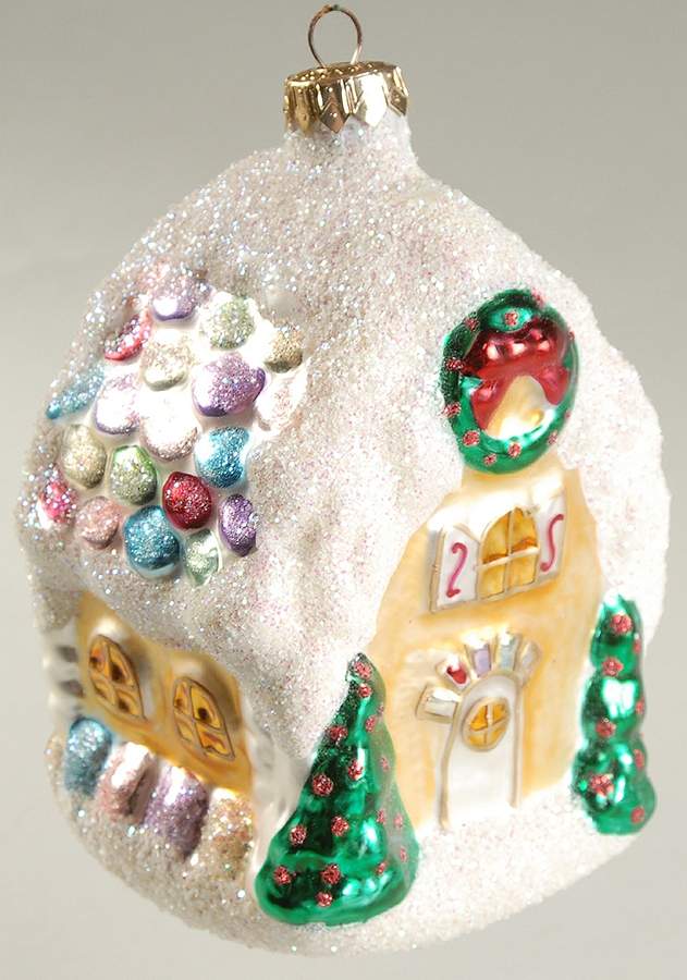 Blown Glass Ornaments Sugarplum Cottage - No Box by Hallmark Gold Crown-1