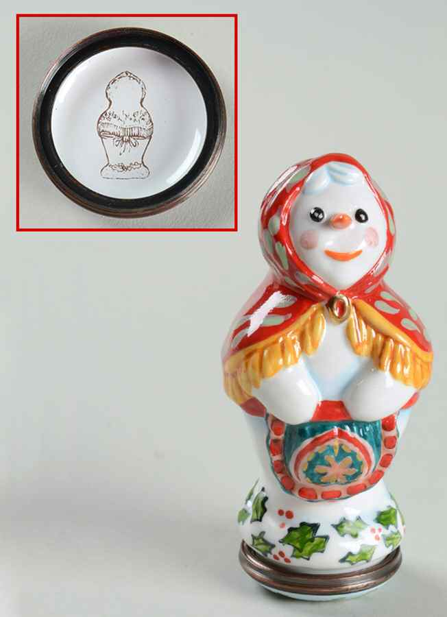 Bonbonnieres Box Baboushka Snowlady - With Box by Halcyon Days-1