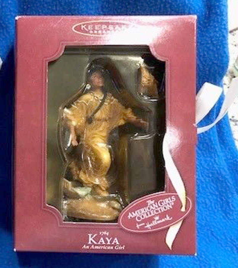 American Girls 2004-Kaya With Moccasins-Set Of 2 - Boxed by Hallmark Gold Crown-1