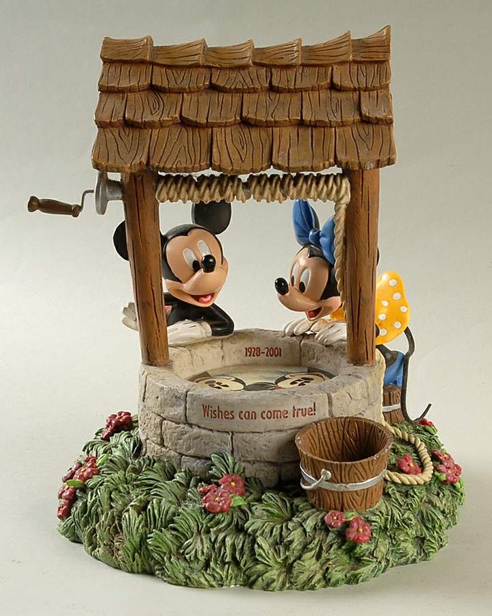 Disney Walts 100 Wishing Well Bank - No Box by Hallmark Gold Crown-1