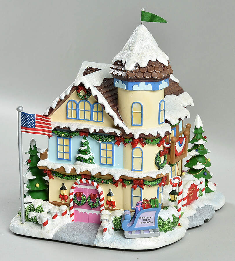 Rudolph's Christmas Town Town Hall - No Box by Hawthorne Village-1