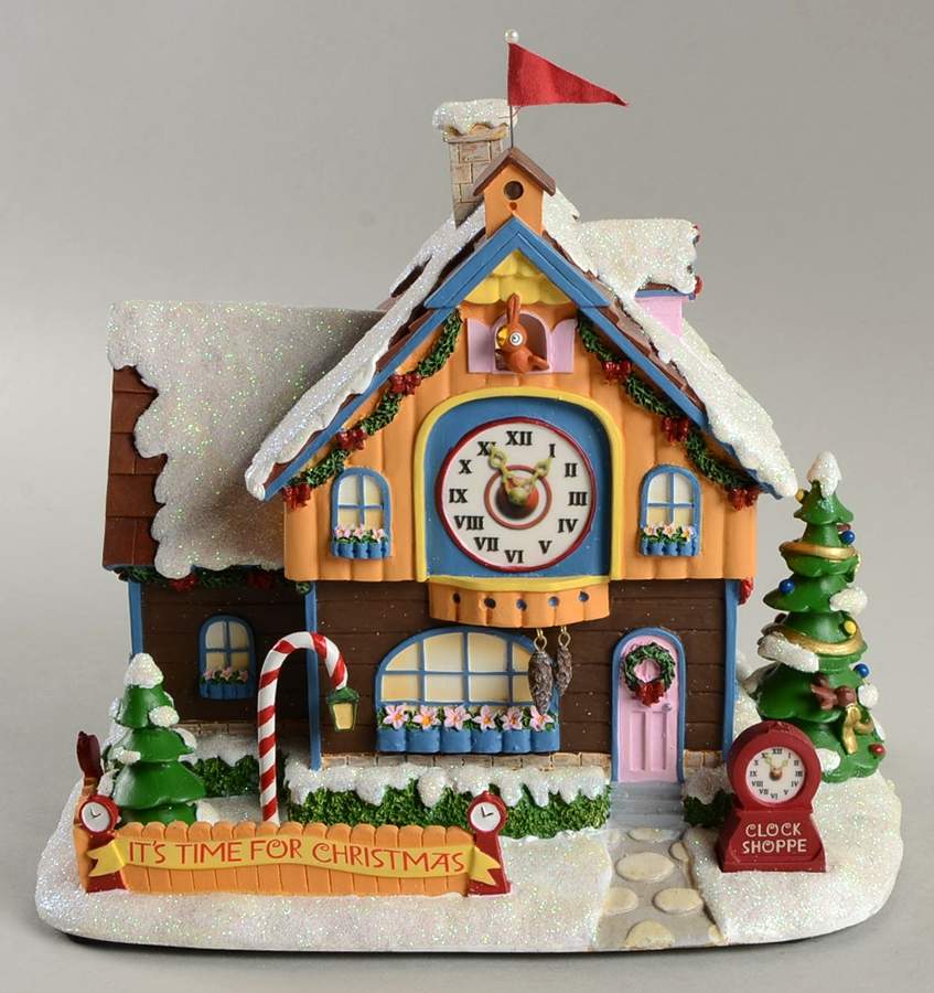 Rudolph's Christmas Town Clock Shop - No Box by Hawthorne Village-1