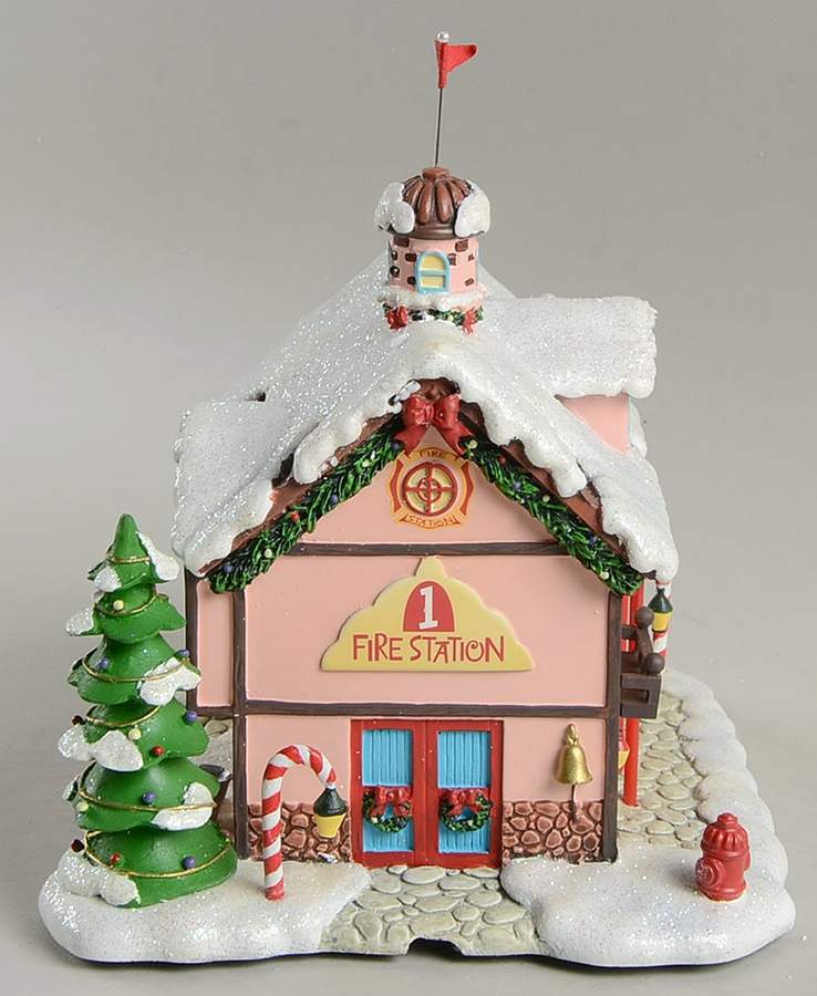 Rudolph's Christmas Town Christmas Town Fire Station - No Box by Hawthorne Village-1