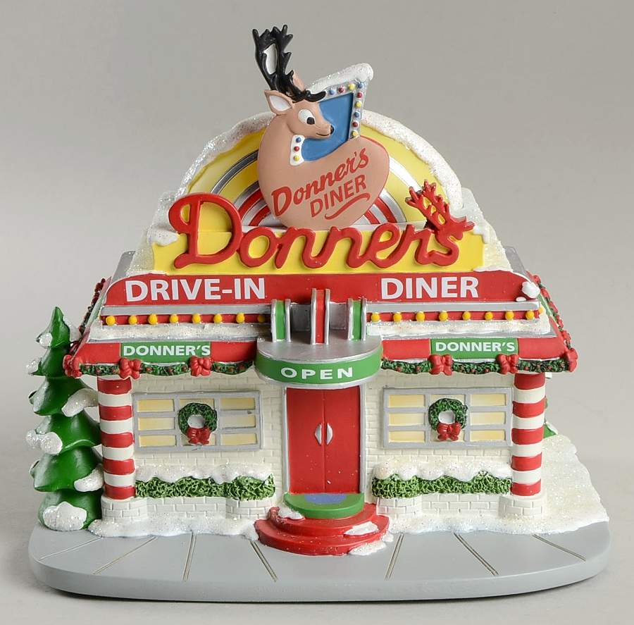 Rudolph's Christmas Town Donner's Drive-In Diner - No Box by Hawthorne Village-1