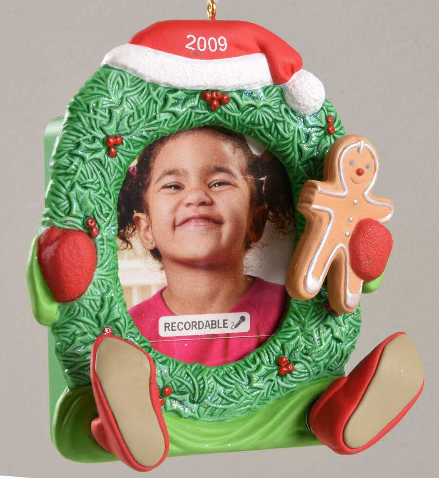 2009 Hallmark Christmas Ornaments Little Cookie Tester-Photo/Recordable - Boxed by Hallmark Gold Crown-1