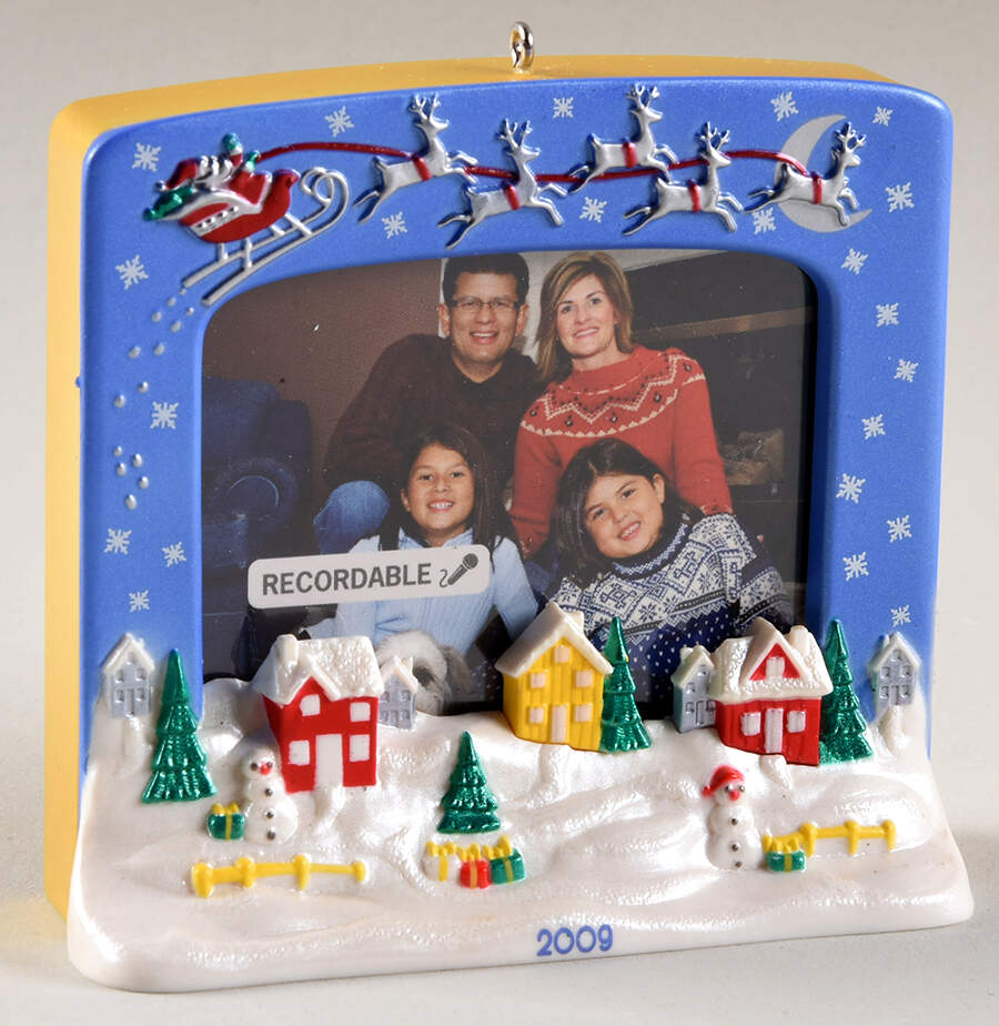 2009 Hallmark Christmas Ornaments Christmas Village-Photo/Recordable - Boxed by Hallmark Gold Crown-1