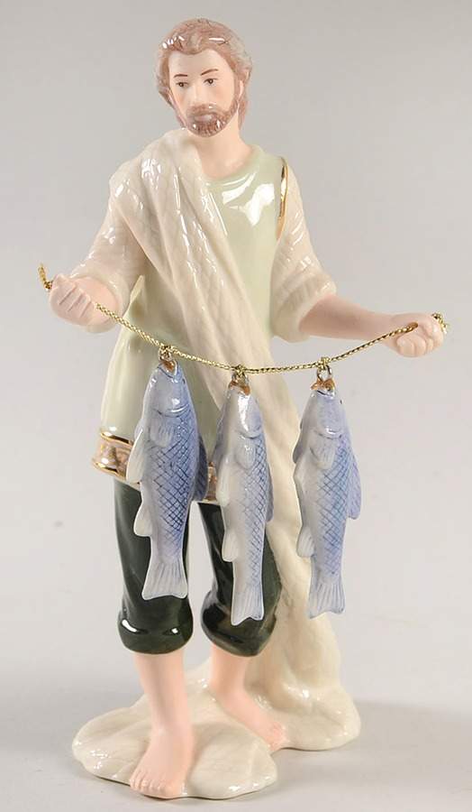 Irish Nativity Diligent Fish Monger - No Box by Hawthorne Village-1