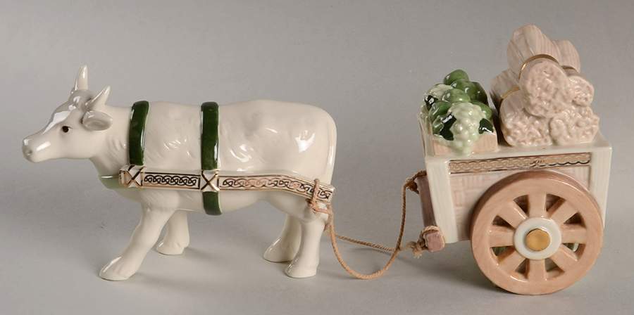 Irish Nativity Loyal Ox And Merchant Cart, 2 Pc Set - No Box by Hawthorne Village-1