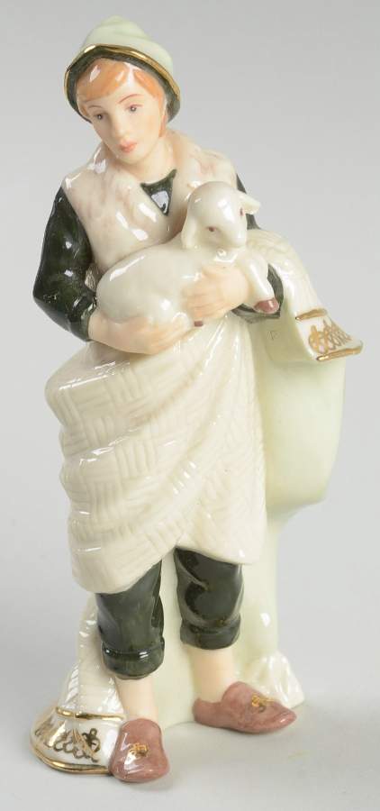 Irish Nativity Shepherd With Lamb Only - No Box by Hawthorne Village-1