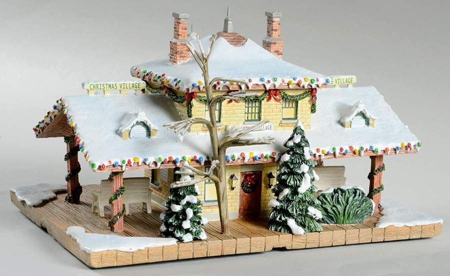 Rockwell's Christmas Village Train Station - No Box by Hawthorne Village-1