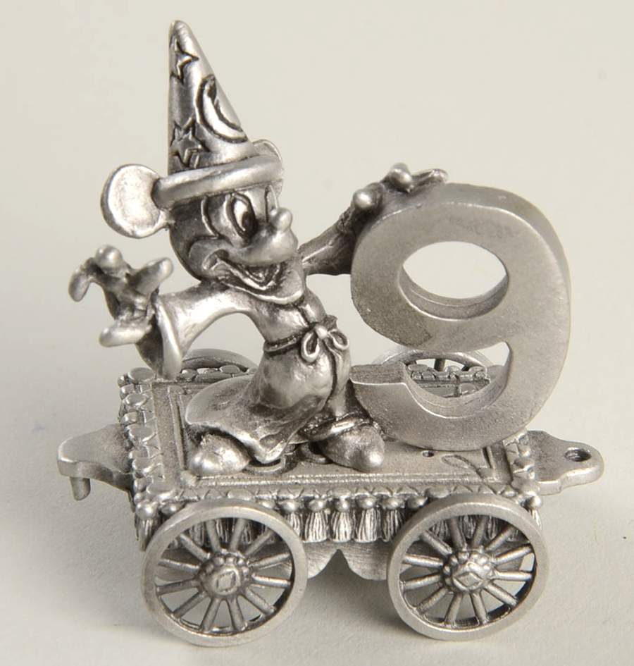 Disney Birthday Express Train-Unpainted Number 9-Wizard Mickey - No Box by Hudson Pewter-1