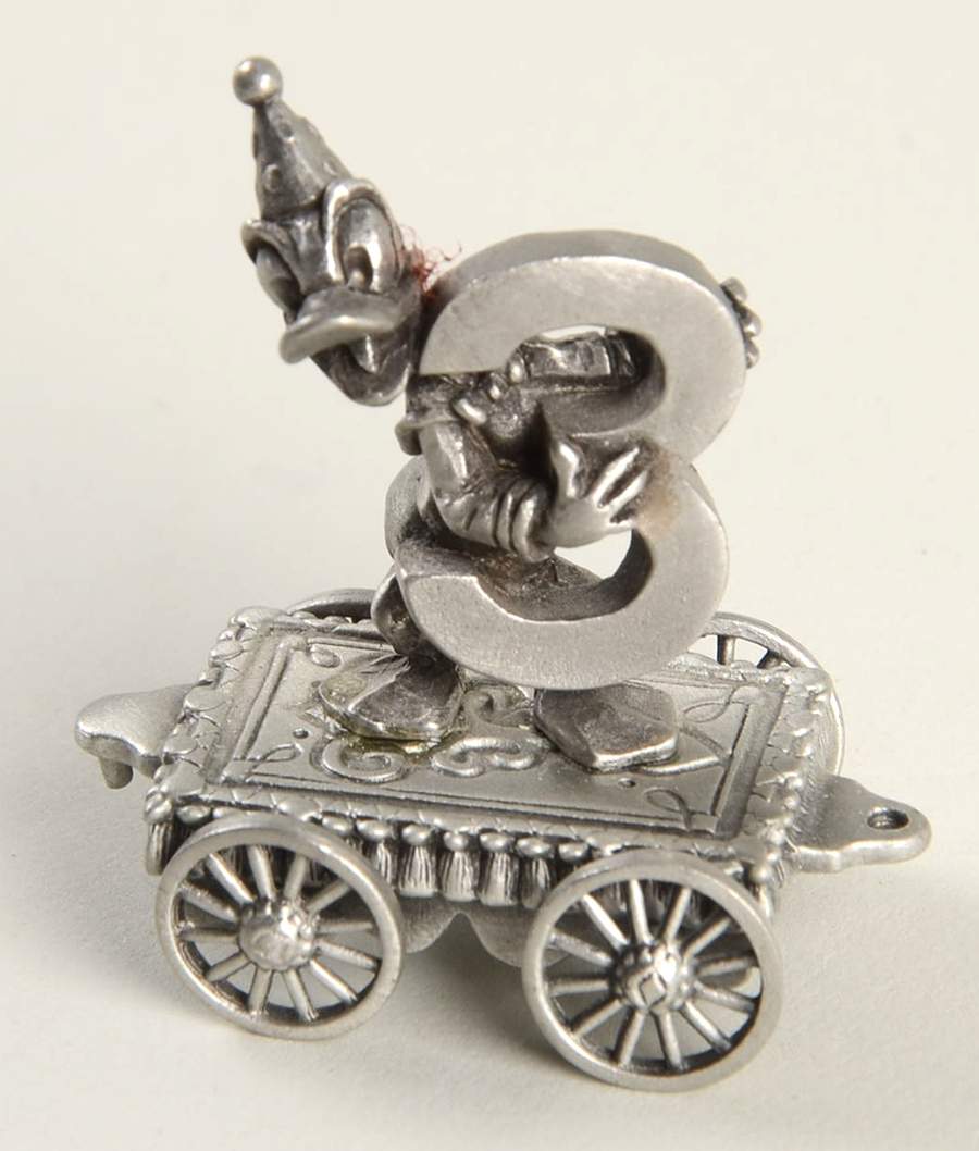 Disney Birthday Express Train-Unpainted Number 3-Donald Duck - No Box by Hudson Pewter-1