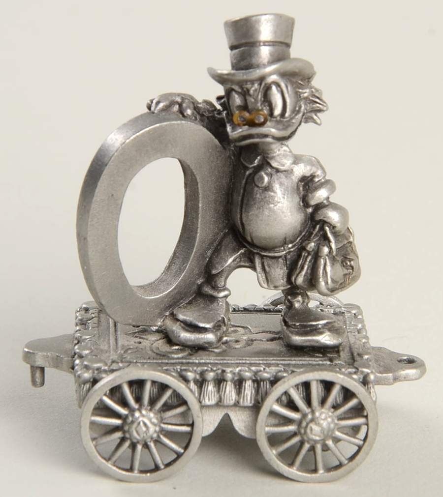 Disney Birthday Express Train-Unpainted Number 0-Scrooge McDuck - No Box by Hudson Pewter-1