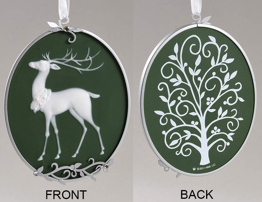 Simple Elegance Collection Santa's Reindeer-Porcelain Cameo - No Box by Hallmark Gold Crown-1