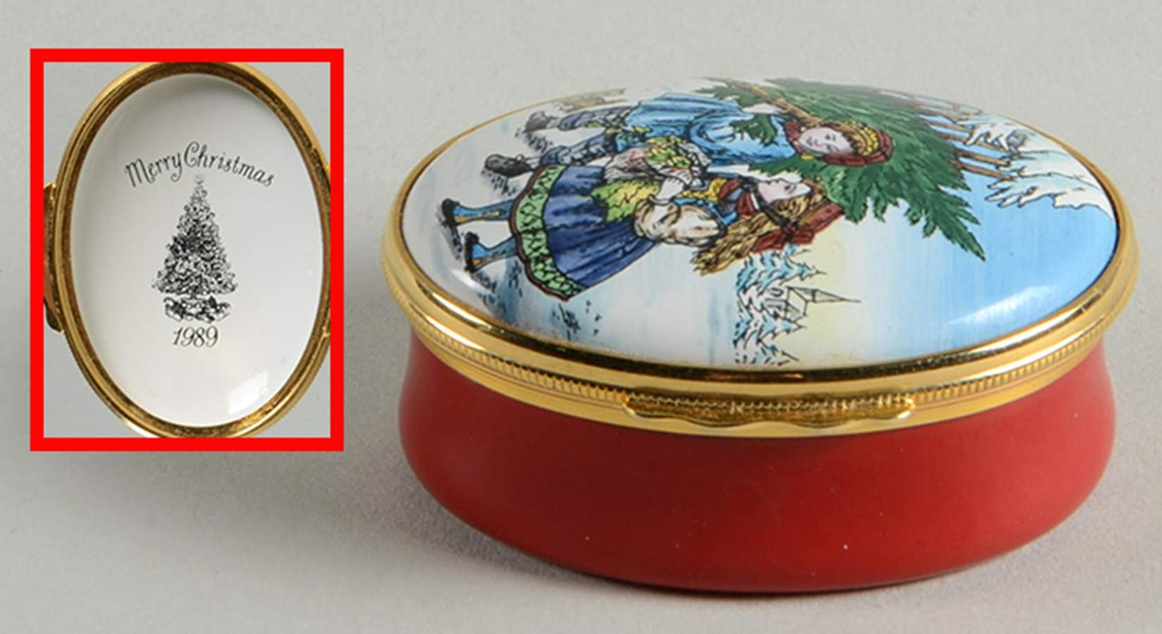 Halcyon Days Smithsonian Christmas Box 1989-Christmas Box - No Box Nb1989 by Halcyon Days-1