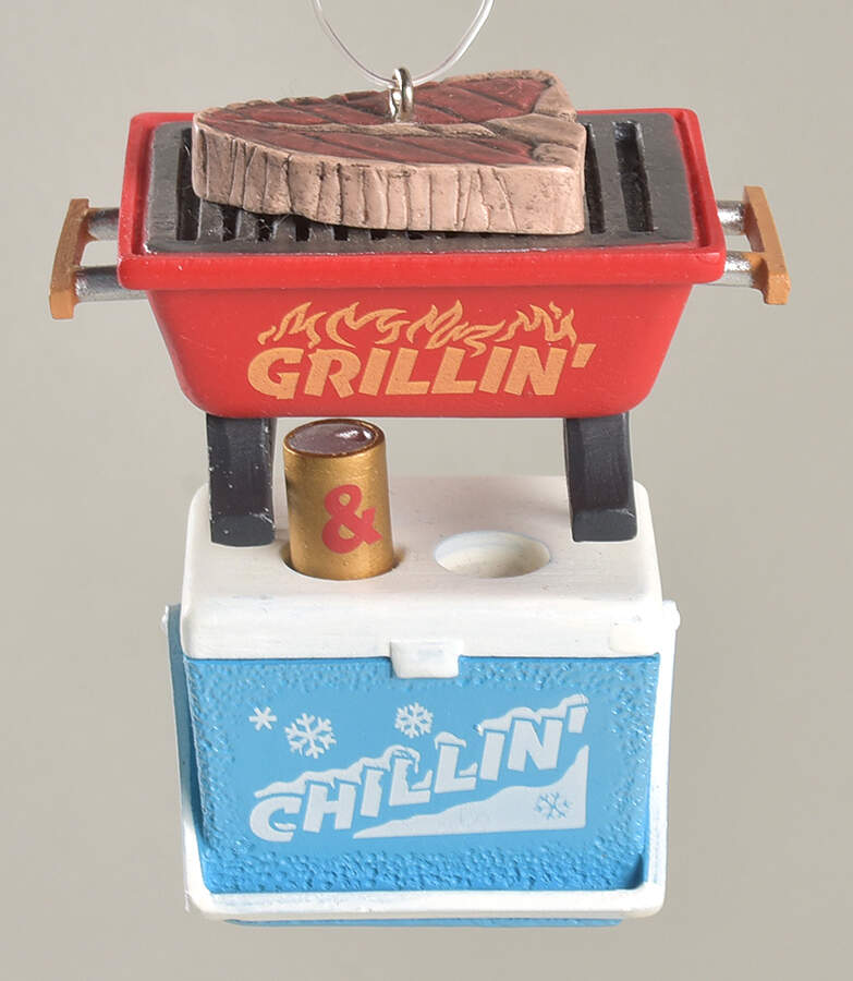 2012 Hallmark Christmas Ornaments Grillin And Chillin - Boxed by Hallmark Gold Crown-1