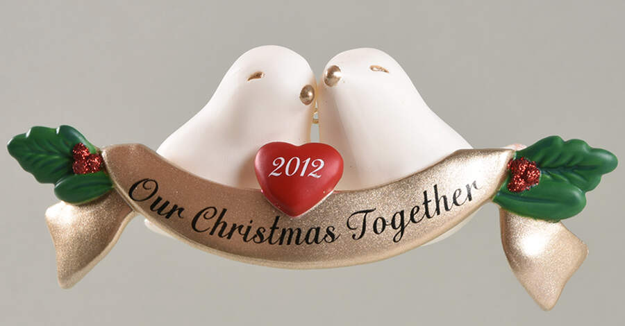 2012 Hallmark Christmas Ornaments Our Christmas Together - Boxed by Hallmark Gold Crown-1