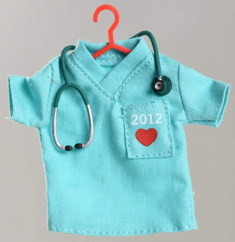 2012 Hallmark Christmas Ornaments Heartfelt Healthcare - Boxed by Hallmark Gold Crown-1