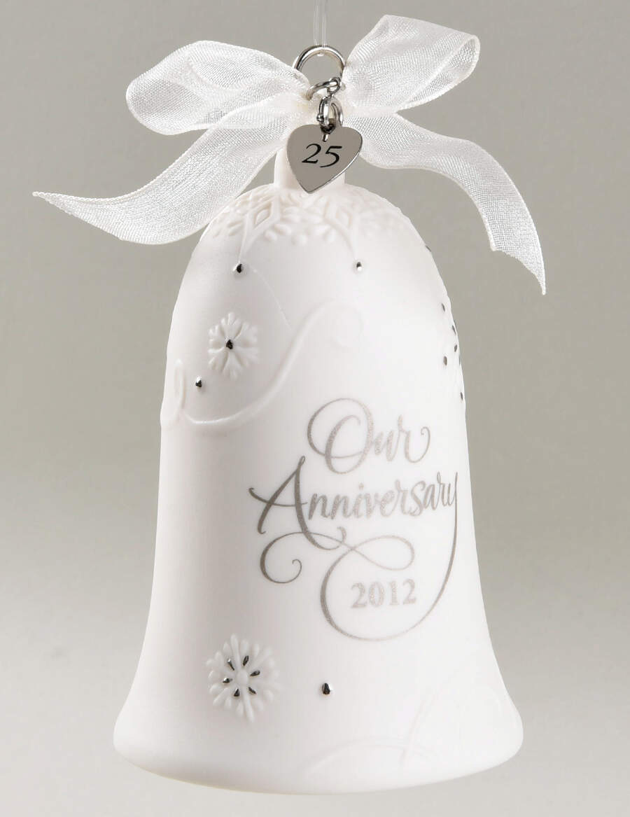 2012 Hallmark Christmas Ornaments Our Anniversary Bell-10, 20, 40, 50th - No Box by Hallmark Gold Crown-1