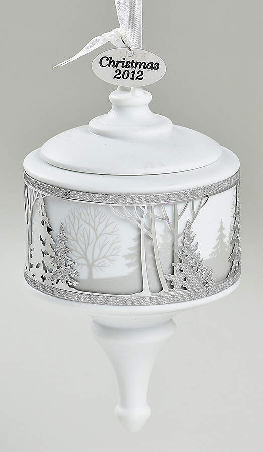 2012 Hallmark Christmas Ornaments Winter Park-Porcelain/Metal - Boxed by Hallmark Gold Crown-1