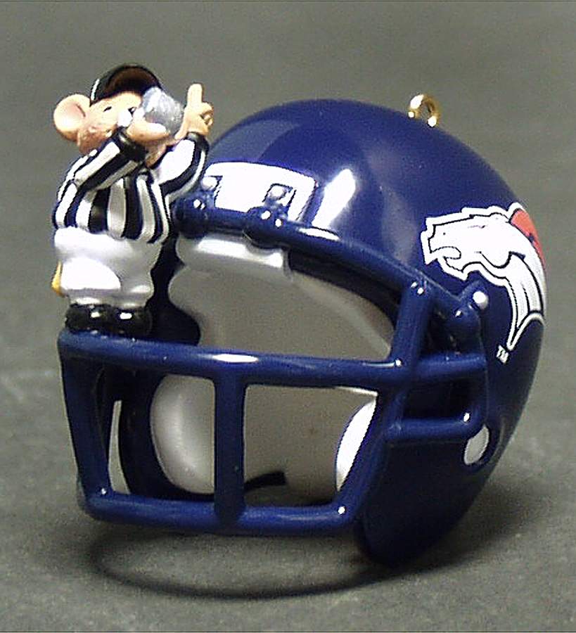 NFL Collection-Helmets Denver Broncos - Boxed by Hallmark Gold Crown-1