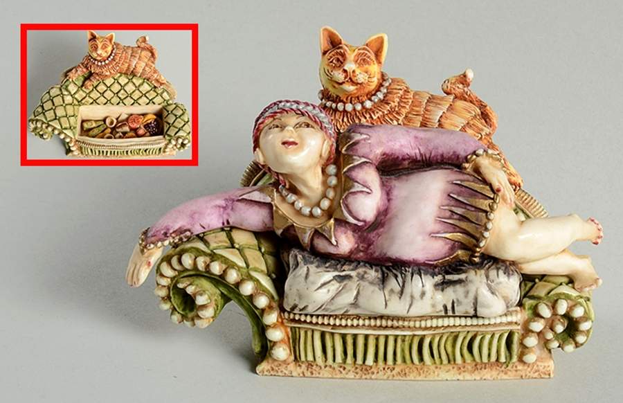 Claire de Lune Collection Kiki & Cat - No Box by Harmony Kingdom-1