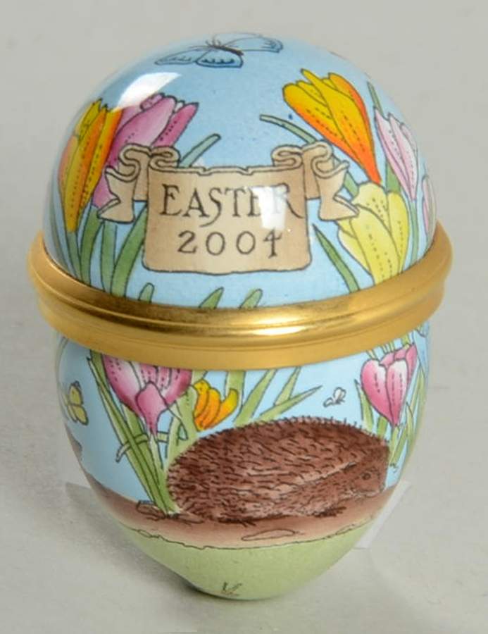 Easter Annual Box-Miniatures 2004-Hedgehog And Tulips - No Box by Halcyon Days-1